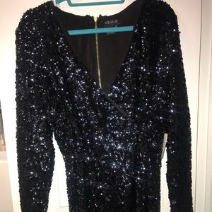 Black Sequined Dress